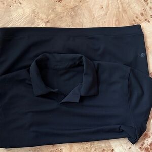 Lululemon black drifit polo; Size L